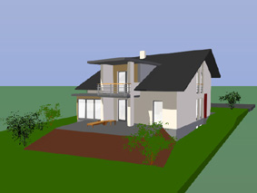3D-Visualisierung Gartenansicht
